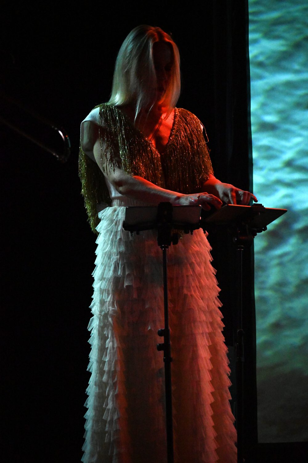 Melissa Grey at world premiere performance of mem mer mère – photo by Carl Deutsch
