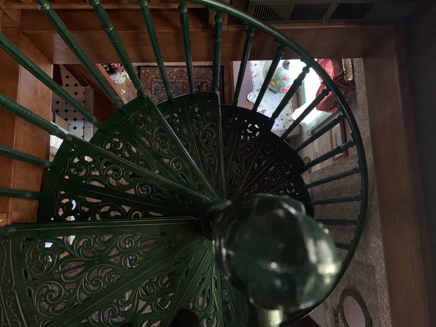 Carriage House stairs at the Spencer-Silver Mansion