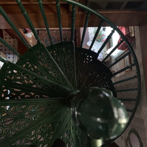 Carriage House stairs at the Spencer-Silver Mansion