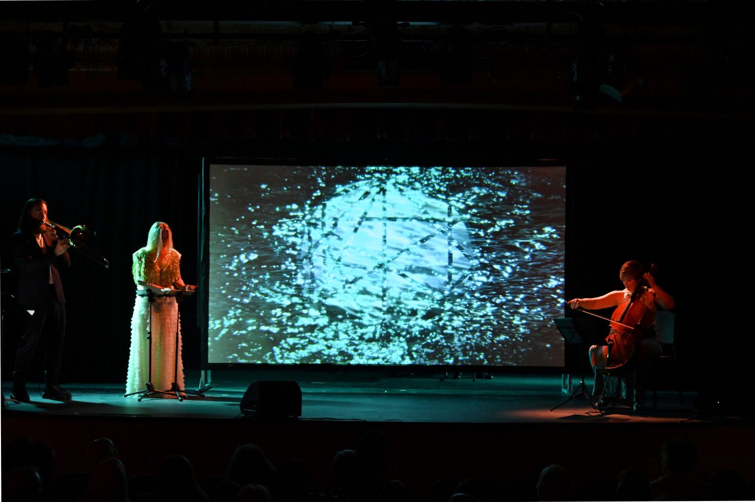 l'Artiste ordinaire & Kate Dillingham at world premiere performance of mem mer mère – photo by Carl Deutsch